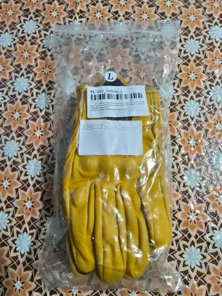 Guanti da moto MJ MOTO gialli in pelle