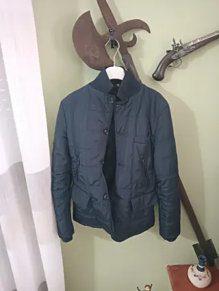 Giubbotto elegante uomo blu taglia S