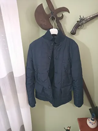 Giubbotto elegante uomo blu taglia S