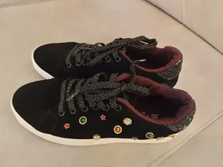 Zapatillas Desigual Mujer Negras Multicolor