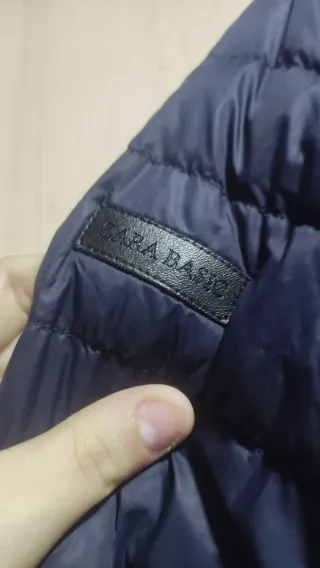 Chaqueta acolchada Zara azul marino mujer T. L