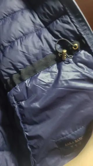 Chaqueta acolchada Zara azul marino mujer T. L