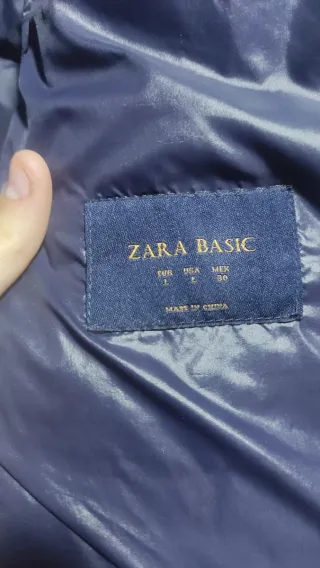 Chaqueta acolchada Zara azul marino mujer T. L