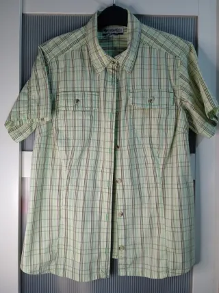 Camisa Columbia Mujer Verde y Blanca
