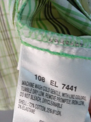 Camisa Columbia Mujer Verde y Blanca