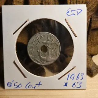 LOTE D - 3 monedas 0,50 centimos 1963 España