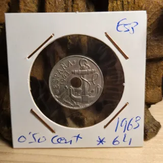 LOTE D - 3 monedas 0,50 centimos 1963 España