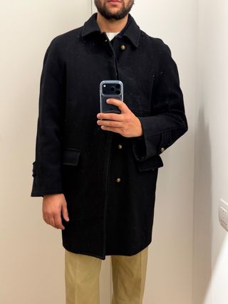 Cappotto uomo lana blu