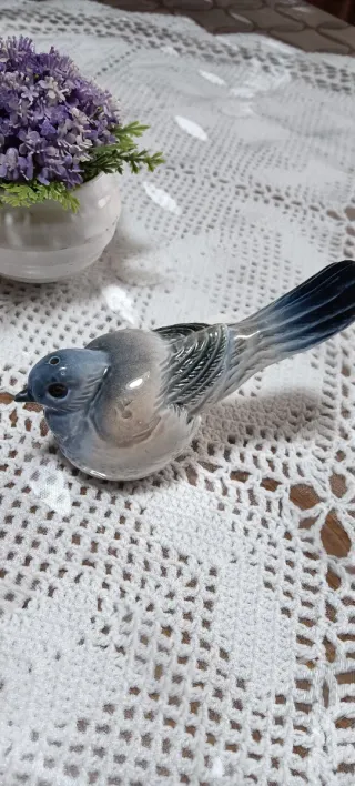 Coppia Uccellini Sale e Pepe Porcellana