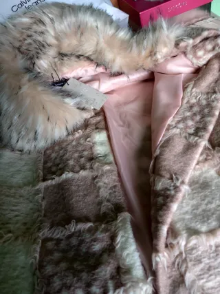 Bonito Abrigo Nuevo Con Etiquetas, Rosa Empolvado