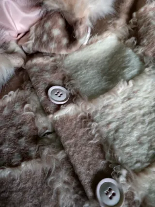 Bonito Abrigo Nuevo Con Etiquetas, Rosa Empolvado