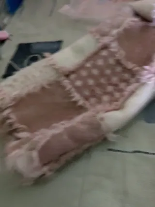 Bonito Abrigo Nuevo Con Etiquetas, Rosa Empolvado