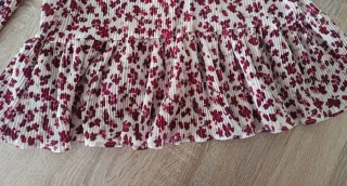 Camisa Mango floral manga abullonada Talla S