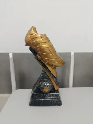 Trofeo Fútbol Dorado Bota y Balón