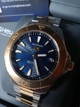 TAG Heuer Aquaracer Acero y Oro Azul