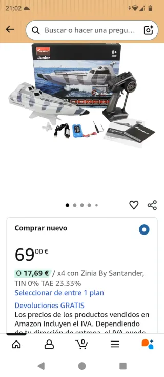 Lancha RC Alta Velocidad TY.727