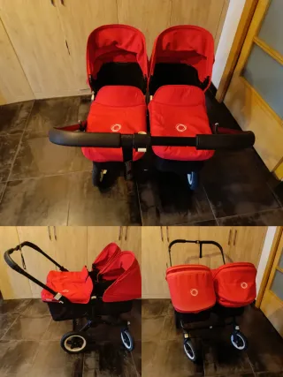 Carro gemelar Bugaboo Donkey rojo