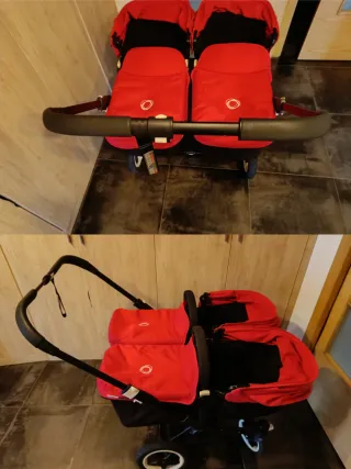 Carro gemelar Bugaboo Donkey rojo