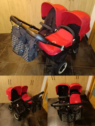 Carro gemelar Bugaboo Donkey rojo