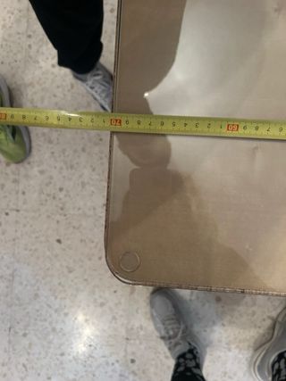 Mesa camilla cristal y madera