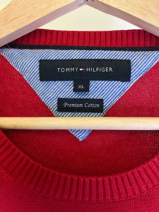 Jersey Tommy Hilfiger Algodón Premium XL Rojo