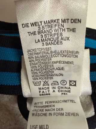 Felpa Adidas Vintage Grigia Blu