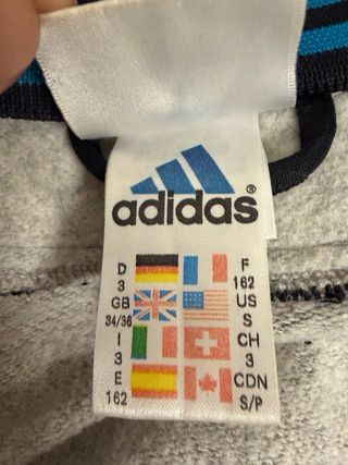 Felpa Adidas Vintage Grigia Blu