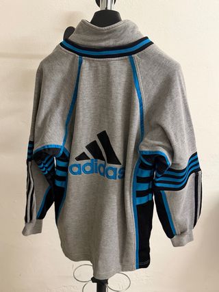 Felpa Adidas Vintage Grigia Blu