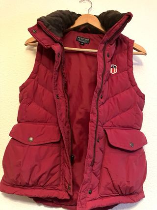 Chaleco de plumas de Ralph Lauren Rojo Talla XS