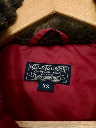 Chaleco de plumas de Ralph Lauren Rojo Talla XS
