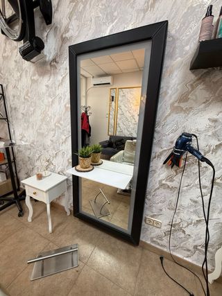 Espejo tocador peluquería iluminado