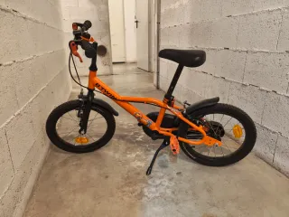 Bicicleta infantil naranja Btwin-500 Robot 16 pulg