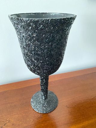 Jarrones decorativas negras de cristal