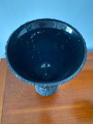 Jarrones decorativas negras de cristal