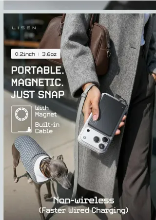 Cargador Batería Externa Ultradelgada con cable