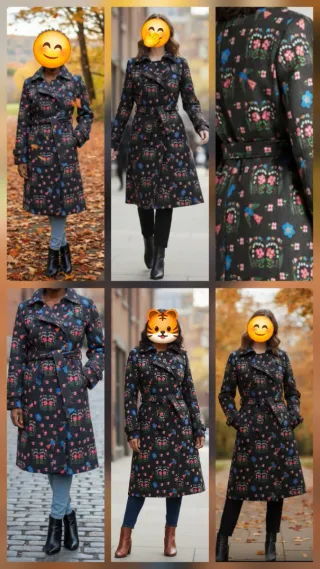 Abrigo Largo Rosalita McGee Estampado