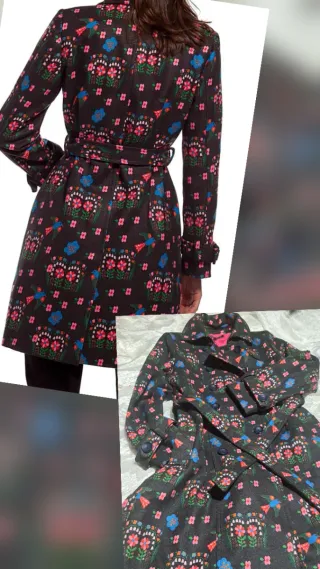 Abrigo Largo Rosalita McGee Estampado