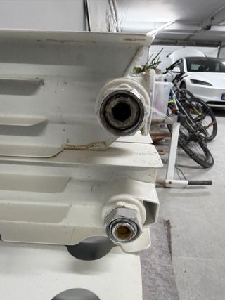 8 Radiadores Agua Calefacción Blancos