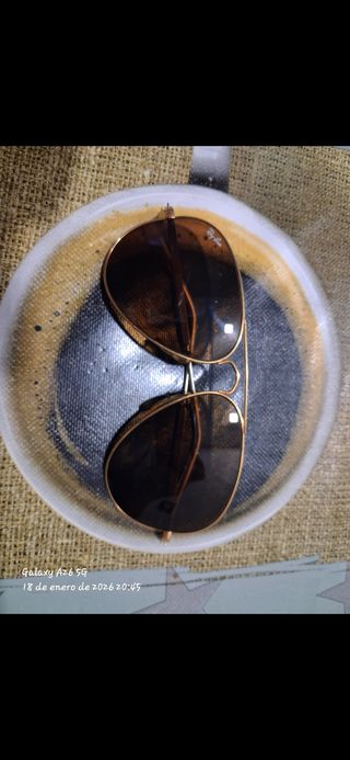 Gafas Ray-Ban Vintage Hombre Marrón Dorado