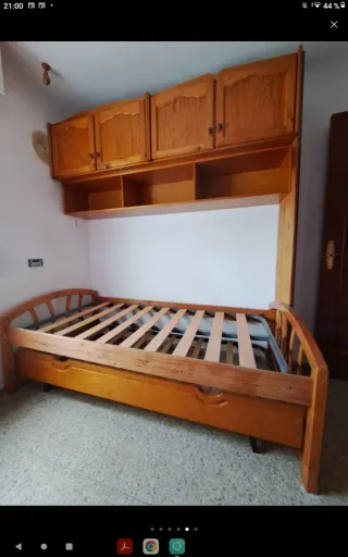 Cama nido con somier auxiliar