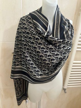 Foulard Dior Donna Beige e Nero