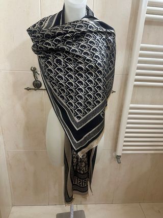 Foulard Dior Donna Beige e Nero