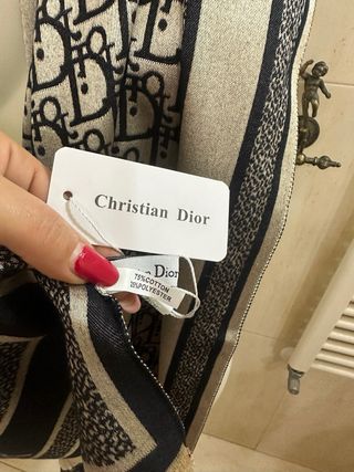 Foulard Dior Donna Beige e Nero