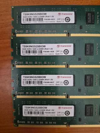 32GB-DDR3 / 1600 MHz { 4 x 8 GB }