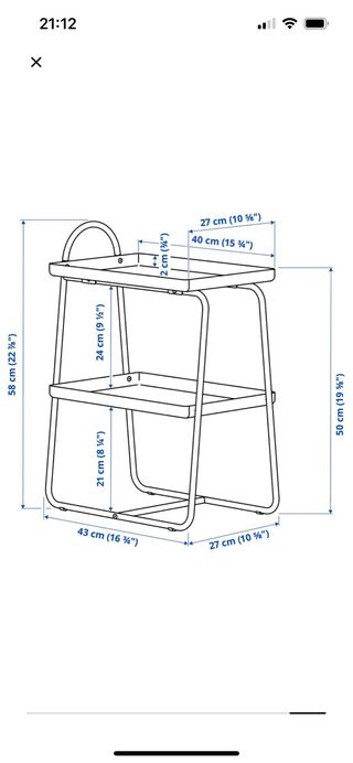 Mesitas de Noche HATTASEN IKEA Blanca(2)