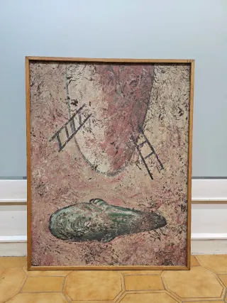 Gran óleo expresionista simbolico Español