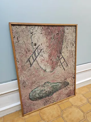 Gran óleo expresionista simbolico Español