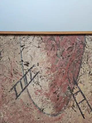 Gran óleo expresionista simbolico Español