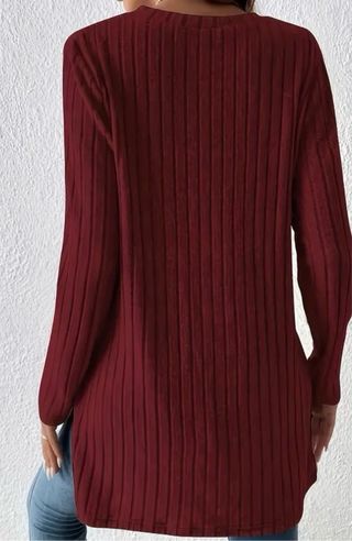 Blusa Larga Borgoña Talla M