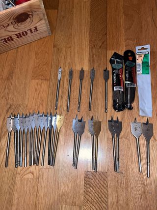 Juego de brocas planas/pala